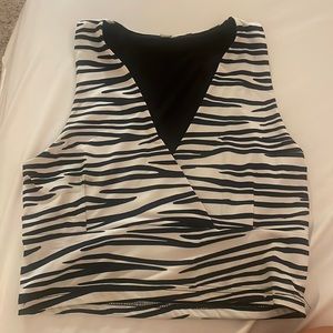 Black and white crop top